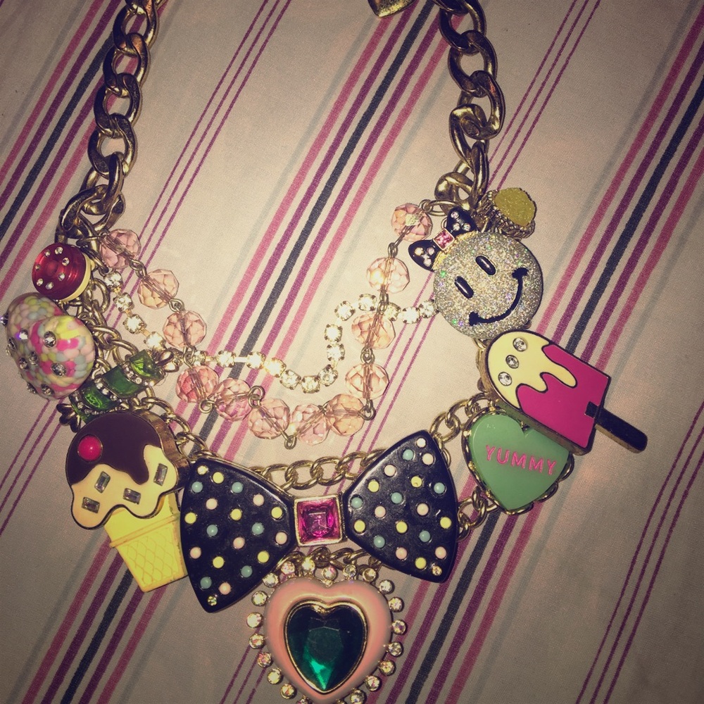 Betsy Johnson Candy Charm necklace